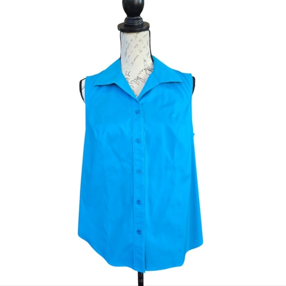 Chico's Vibrant Blue Sleeveless Blouse